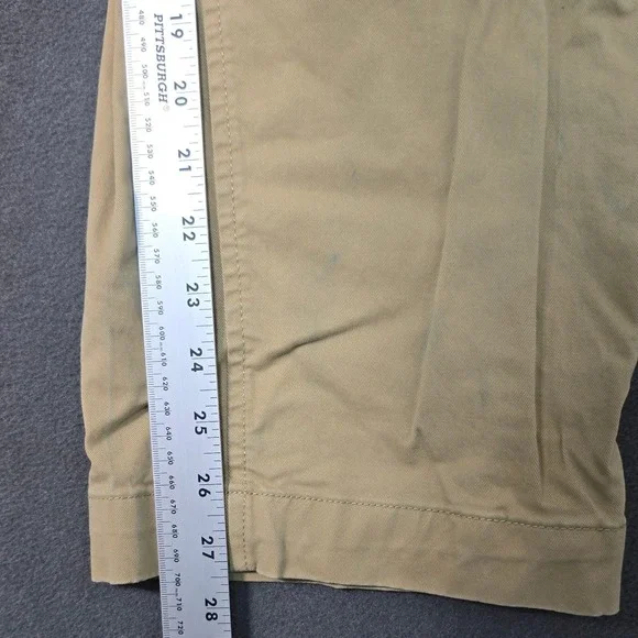 Banana Republic Authentic Chino Belted Wide Leg Cropped Pants Khaki Size 6 - Picture 6 of 7